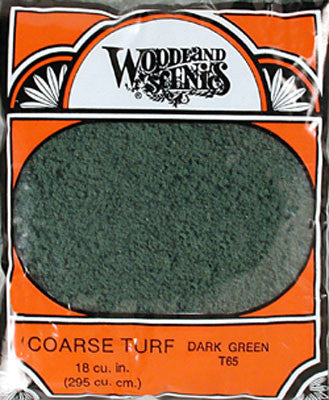 Woodland Scenics TURF COARSE DARK GREEN 12 OZ. (WOOT65)