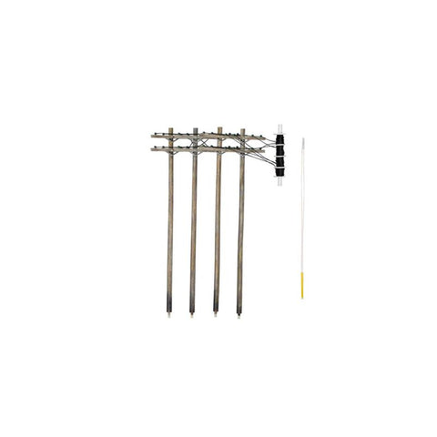 Woodland Scenics N Wired Poles Double Crossbar  (WOOUS2251)