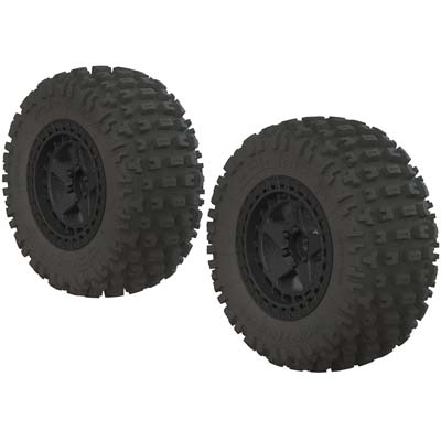 ARRMA dBooots Fortress SC Tire Set Glued Black  (AR550042)