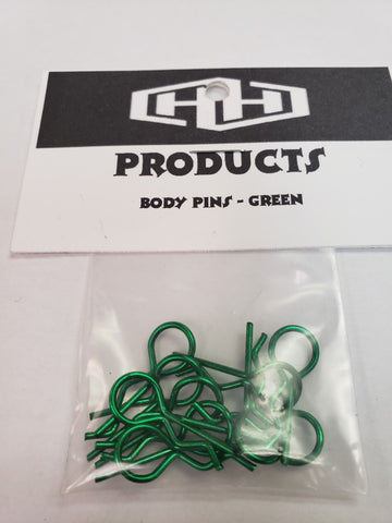 BODY PIN - GREEN (10) (HAM5355G)