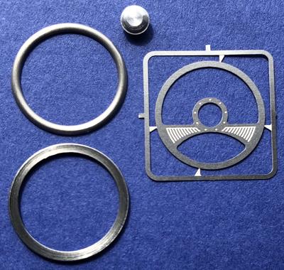 Detail Master1/24-1/25 Two Spoke Billet Steering Wheel  (DTM3121)