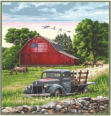 Summer Farm (Old Pickup Truck/Barn/Horse)  (DMS91733)