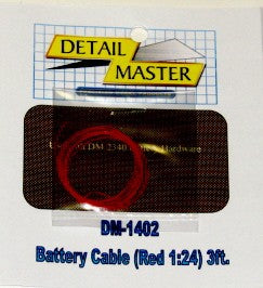 Detail Master 1/24-1/25 3 FT. Battery Cable Red (DTM1402)