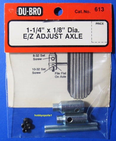 DuBro EZ Adjustable Axle,1-1/4 x 1/8" (DUB613)