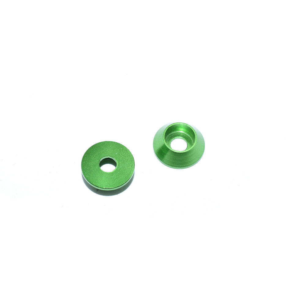 Hamilton Hobbies Alum Small Green Washers 3mm (10) (HAM130457)