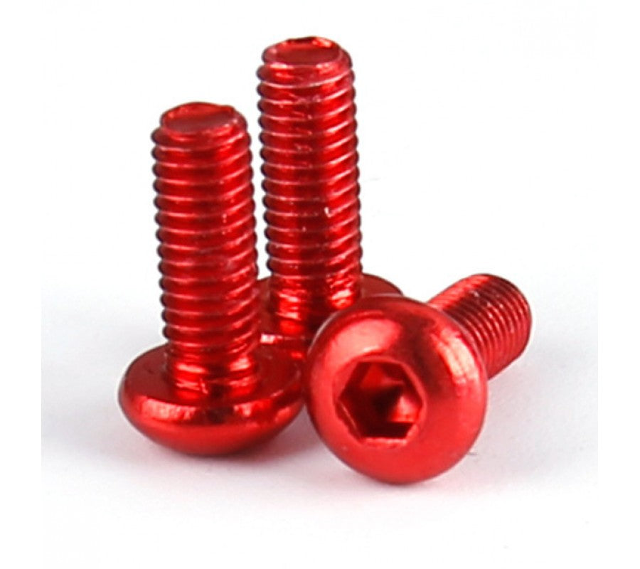 Hamilton Hobbies  3x12 Red Aluminum 7075 Screws (10) (HAM128511)