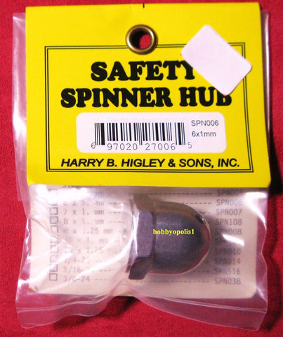 Harry Higleys Safety Spinner Hub 6 x 1mm (1) (HIGSPN006)