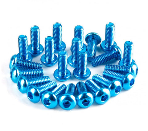 Hamilton Hobbies 3x16 Blue Aluminum 7075 Screws (20) (HAM127994)