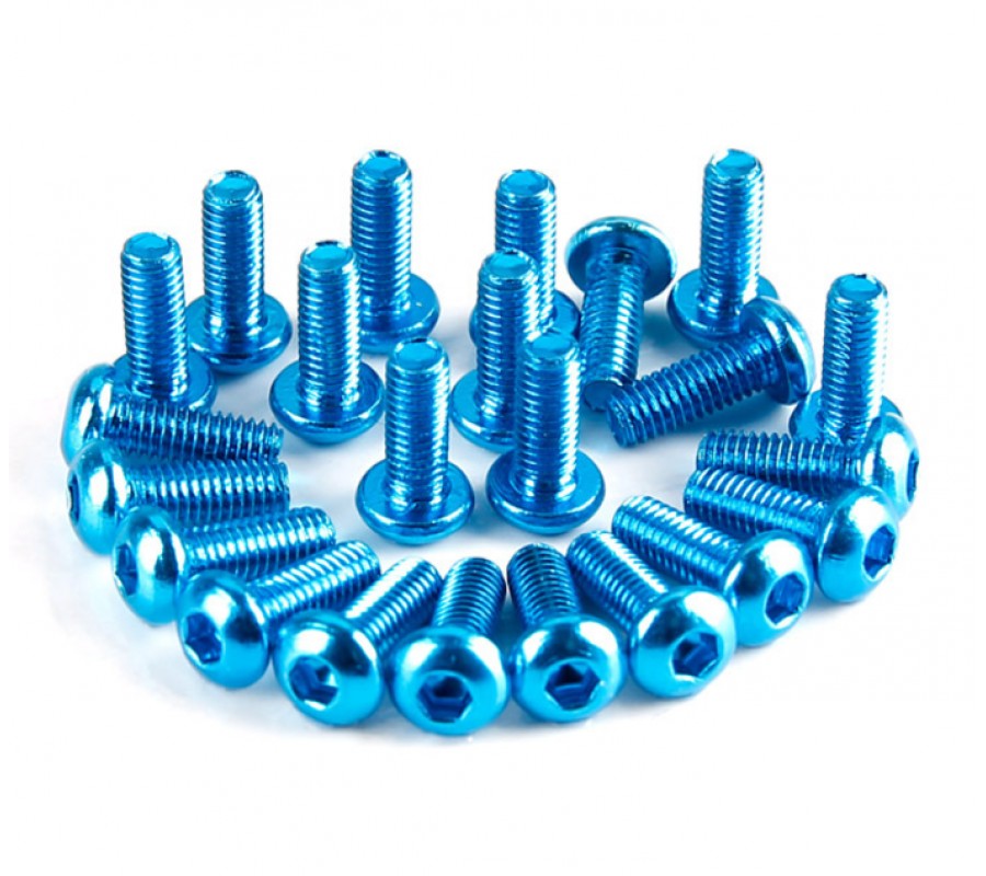 3x16 Blue Aluminum 7075 Screws (4) (HAM127991)