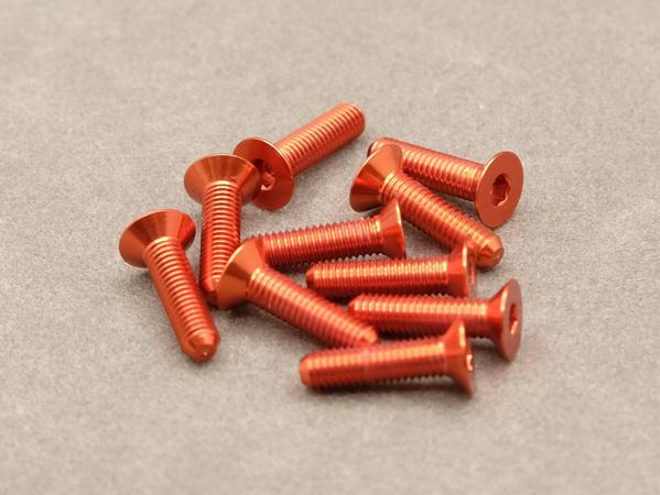 Hamilton Hobbies 3 X 16 Orange Countersunk Screws (4) (HAM130453)