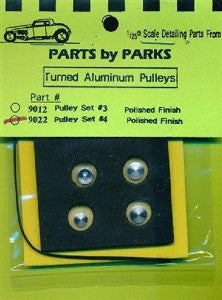 Parts by Parks 1/24-1/25 Pulley Set 4 (Polish Finish) (PBP9022)