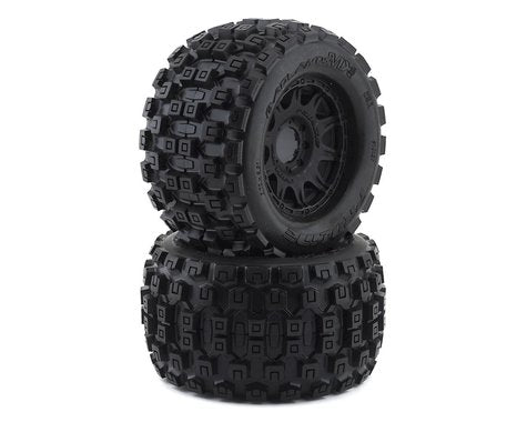 Pro-Line Badlands MX38 3.8" Tire w/Raid 8x32 Wheels (Black) (2) (M2) (PRO1012710)
