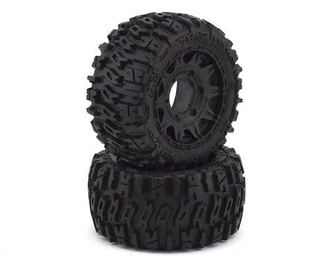 Pro-Line Trencher Low Profile 2.8" Tires w/Raid Rear Wheels (2) (Black) (M2)  (PRO1015910)