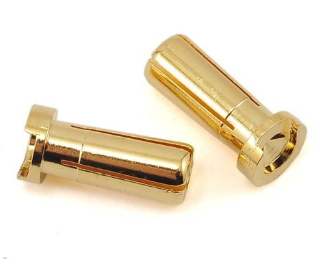 ProTek RC Low Profile 5mm "Super Bullet" Solid Gold Connectors (2 Male)  (PTK5045)