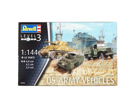 Revell Germany 1/144 Us Army Vehichles Wwii  (RVL03350)