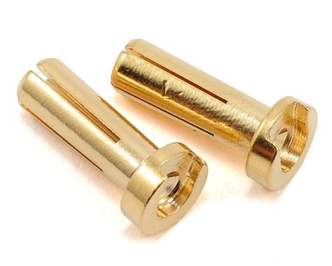 TQ Wire 4mm Low Profile Male Bullet Connectors (Gold) (14mm) (2)  (TQW2502)