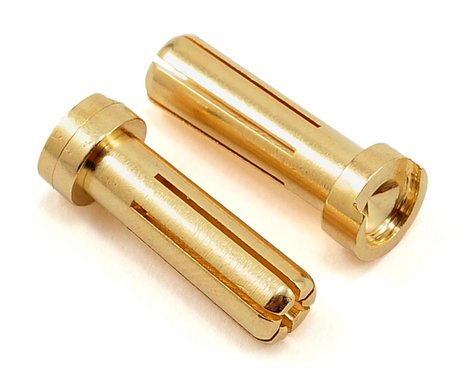 TQ Wire 5mm "Low Profile" Male Bullet Connector (Gold) (2)  (TQWC2507)