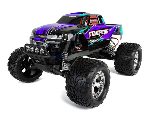 Traxxas Stampede 1/10 RTR Monster Truck (Purple) with charger included (TRA36054-61Purple))