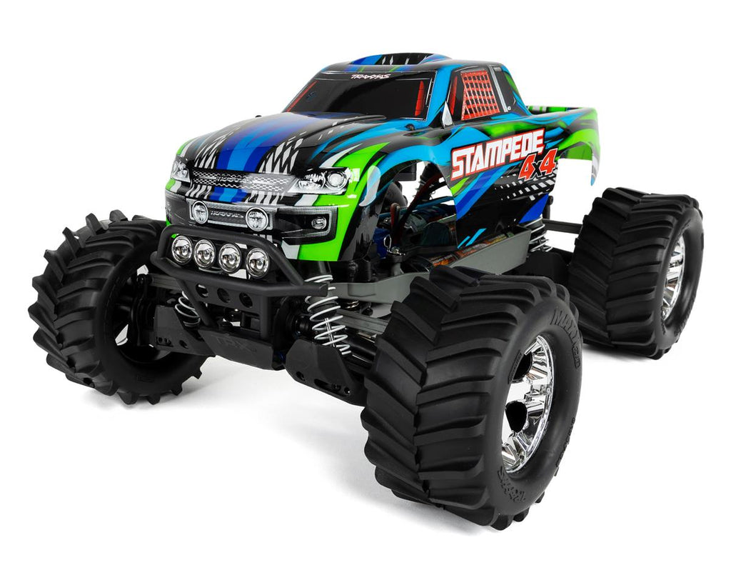 Traxxas Stampede 4X4 LCG 1/10 RTR Monster Truck (Blue) w/LED Lights, TQ 2.4GHz Radio, Battery & DC Charger  (TRA67054-61Blue)