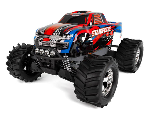 Traxxas Stampede 4X4 LCG 1/10 RTR Monster Truck (Red) w/LED Lights, TQ 2.4GHz Radio, Battery & DC Charger  (TRA67054-61Red)