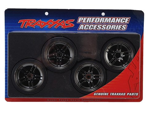 Traxxas 4-Tec 2.0 1.9" Front & Rear Pre-Mounted Drift Tires (Black Chrome) (TRA8378)