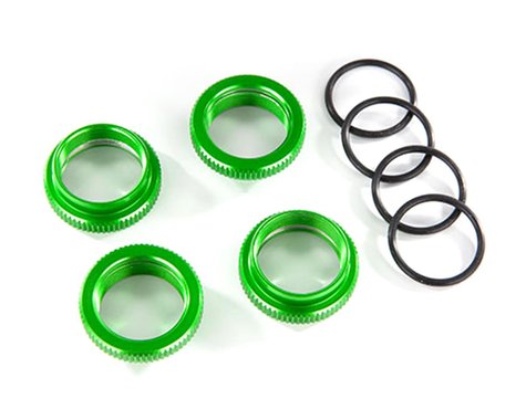 Traxxas GT-Maxx Aluminum Spring Retainer (Green) (4) (TRA8968G)