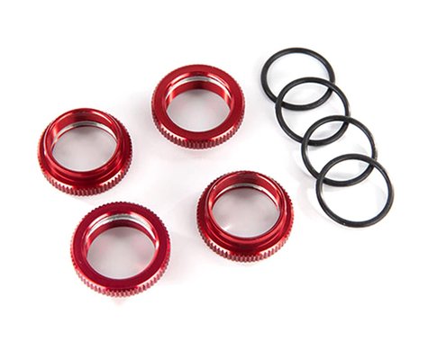 Traxxas GT-Maxx Aluminum Spring Retainer (Red) (4) (TRA8968R)