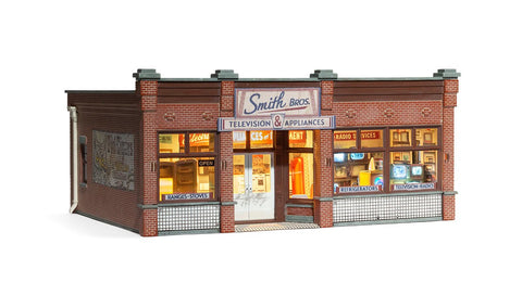 Woodland Scenics Smith Brothers TV & Appliance - O Scale  (WOOBR5873)